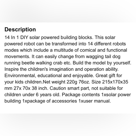 build your own solar robot kit - New In Box! - Picture 5 of 5
